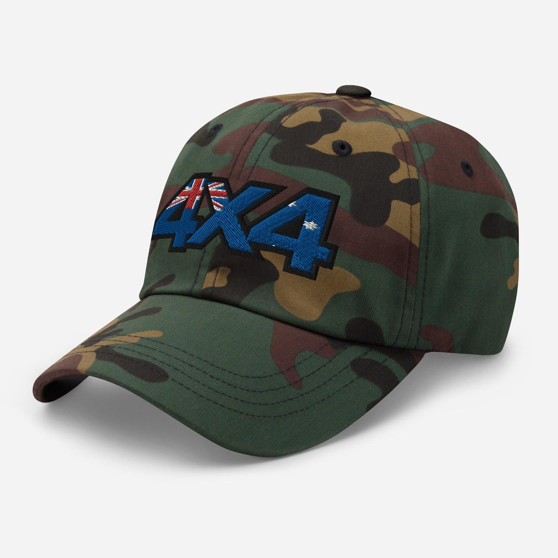 Camo baseball cap side view