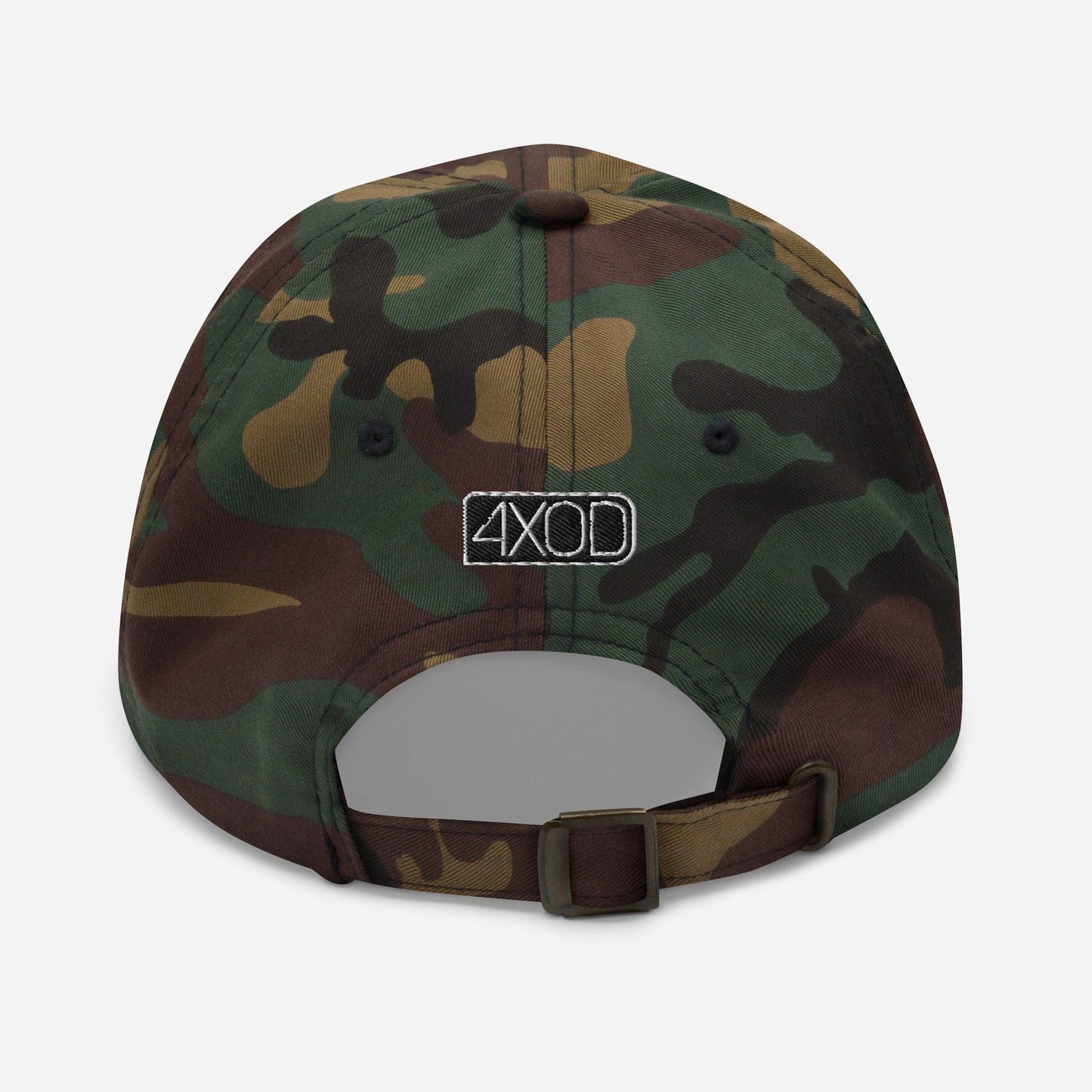 Camo baseball cap rear view