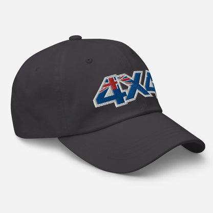 Right frontal view of the Unisex 4x4 trail hat in dark grey