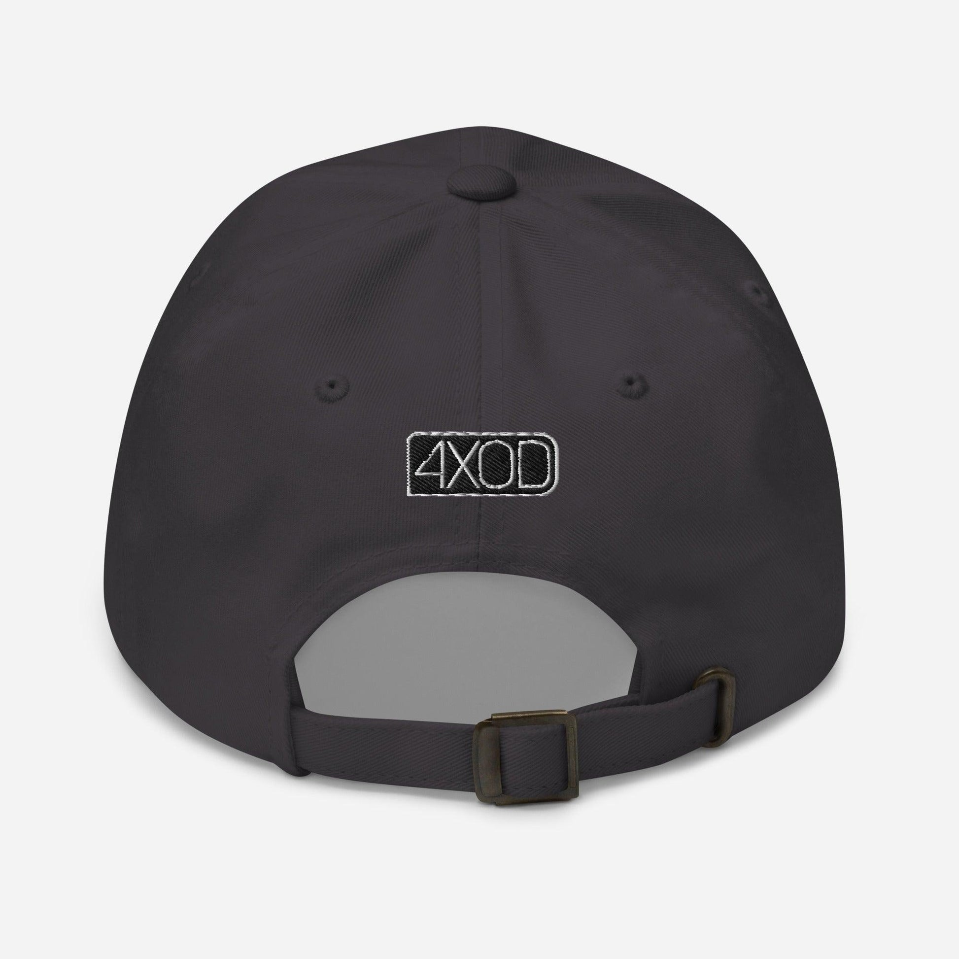 Rear view of the Unisex 4x4 trail hat in dark grey