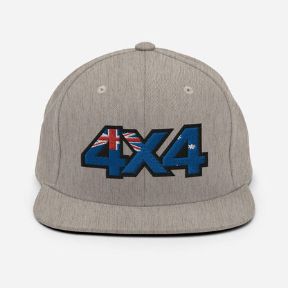 4x4 Australia black snapback front view