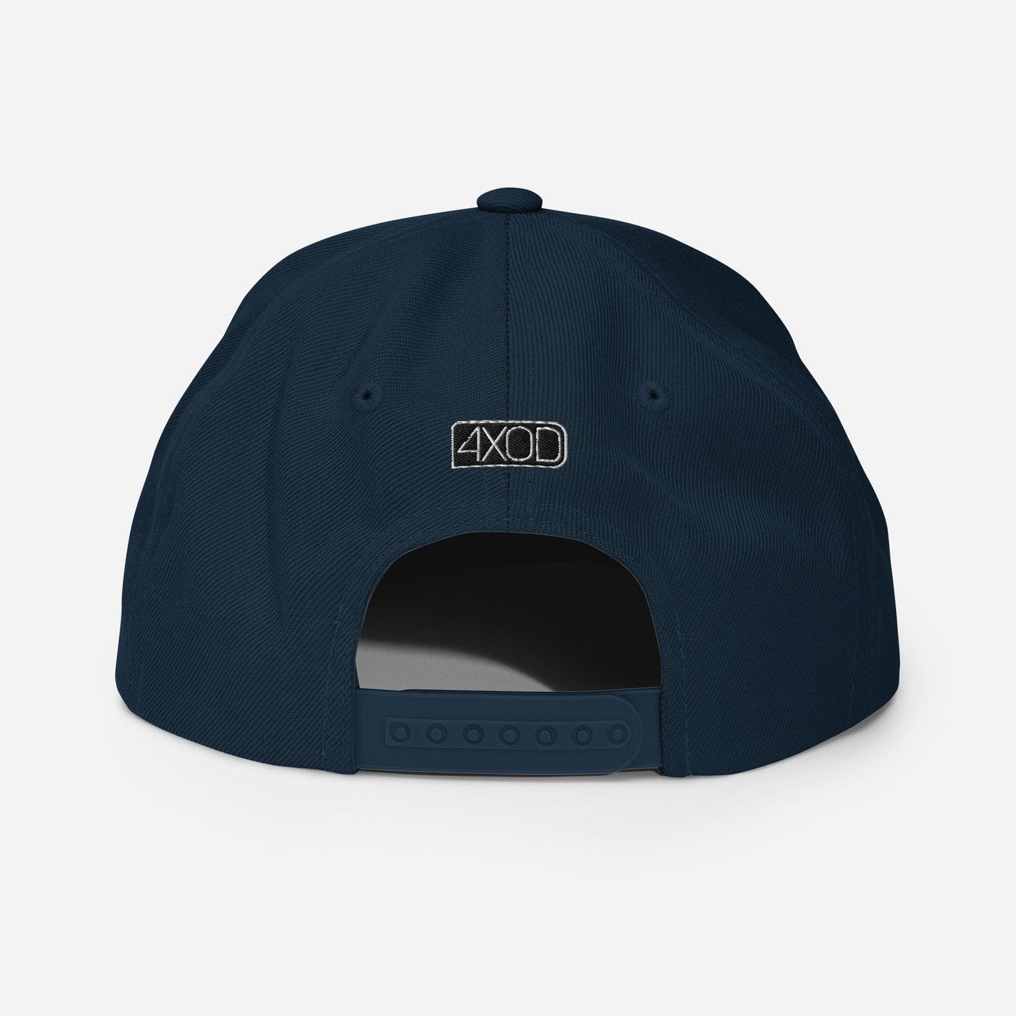 Back view of navy blue cap with 4XOD logo