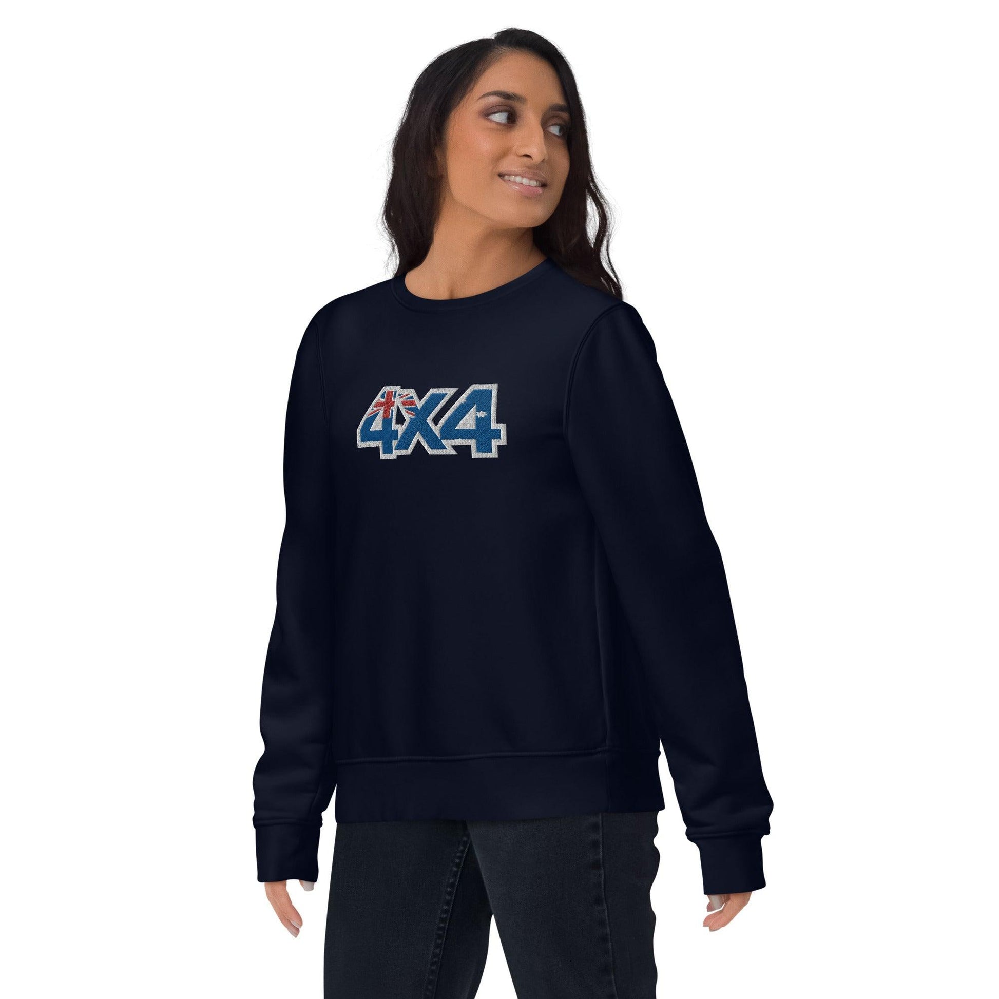 Unisex white 4x4 adventure sweatshirt