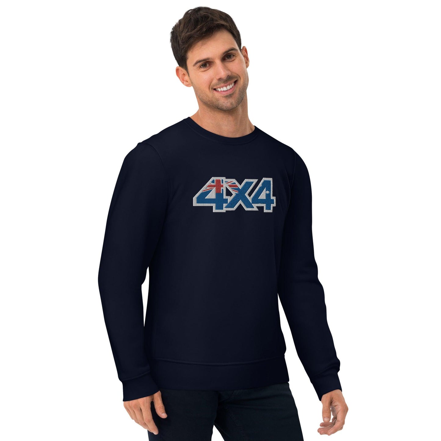 Navy blue sweatshirt with 4x4 decal of Australian flag