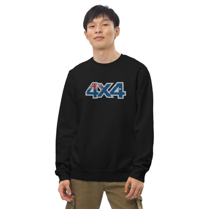 Front view of black 4x4 Australia pullover