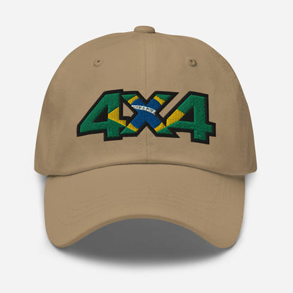 4x4 Brazil khaki dad hat front view