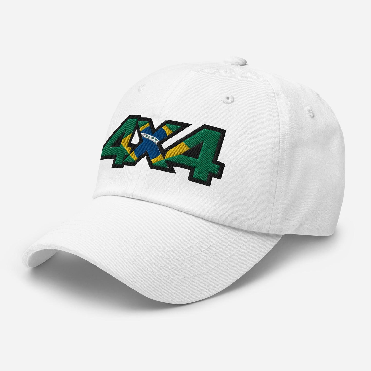 white dad hat left side view