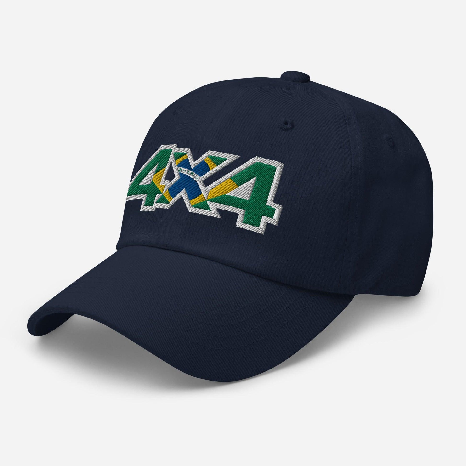 Navy blue cap side view