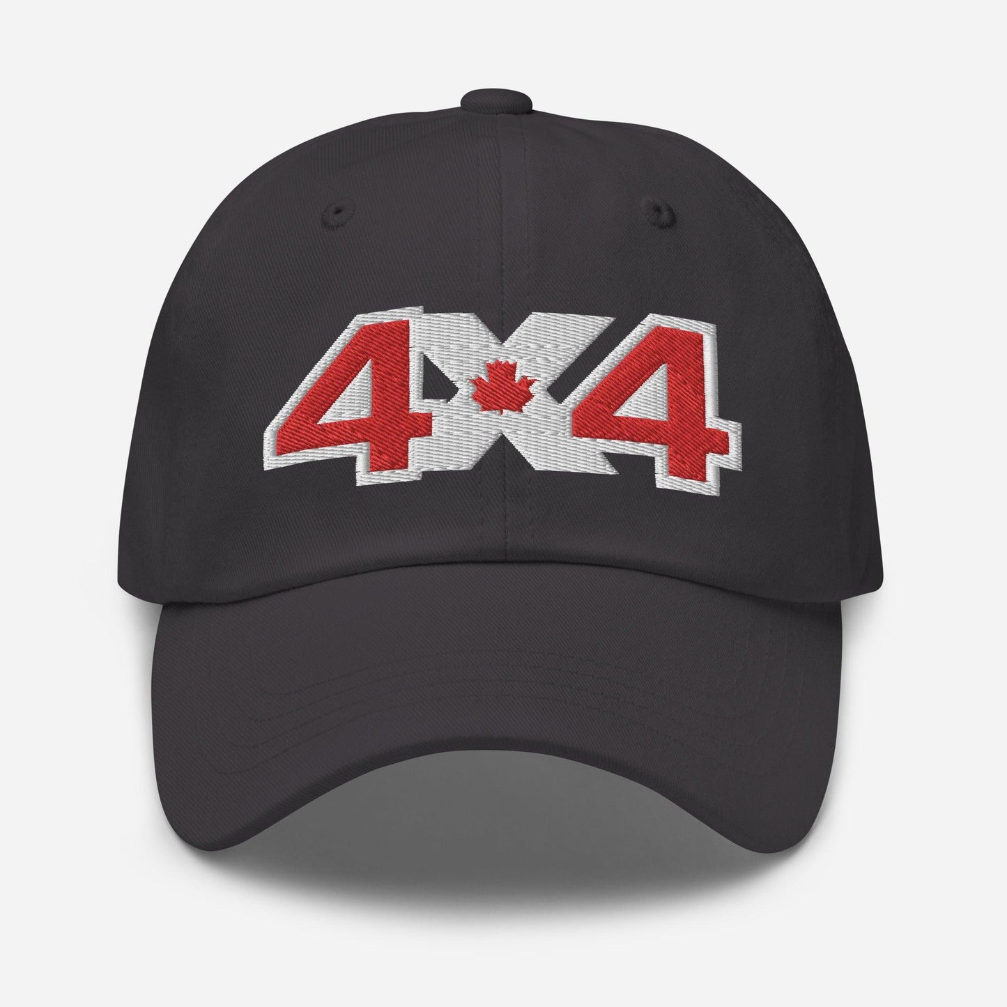 Dark Grey 4x4 Canada trail baseball cap/dad frontal view