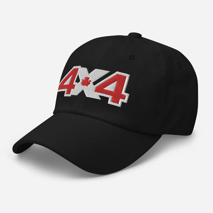 Black 4x4 trail cap/hat side view