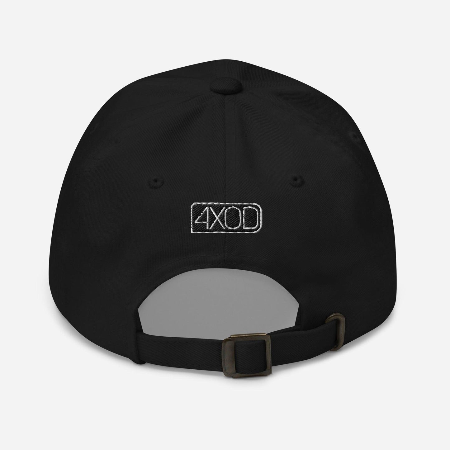 Black 4x4 trail cap/hat rear view