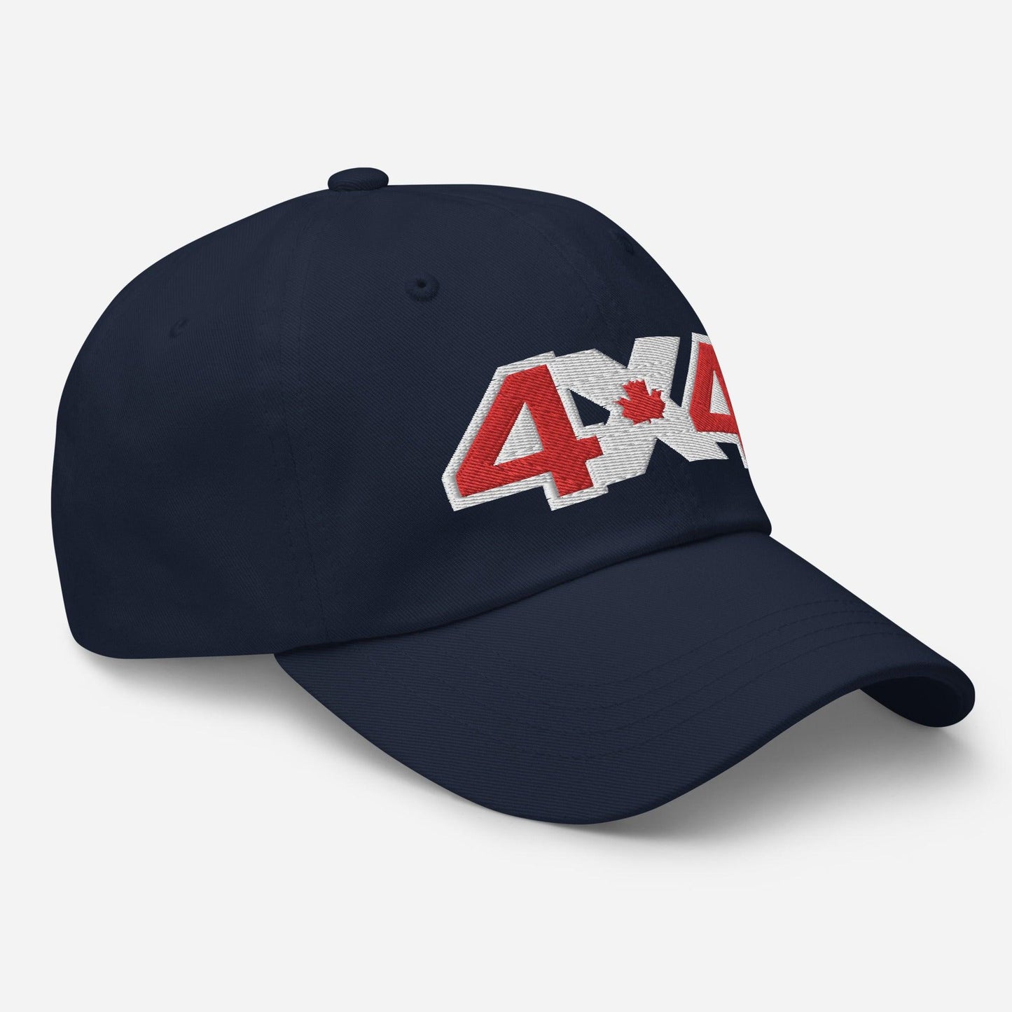 Navy blue 4x4 trail cap/hat side view