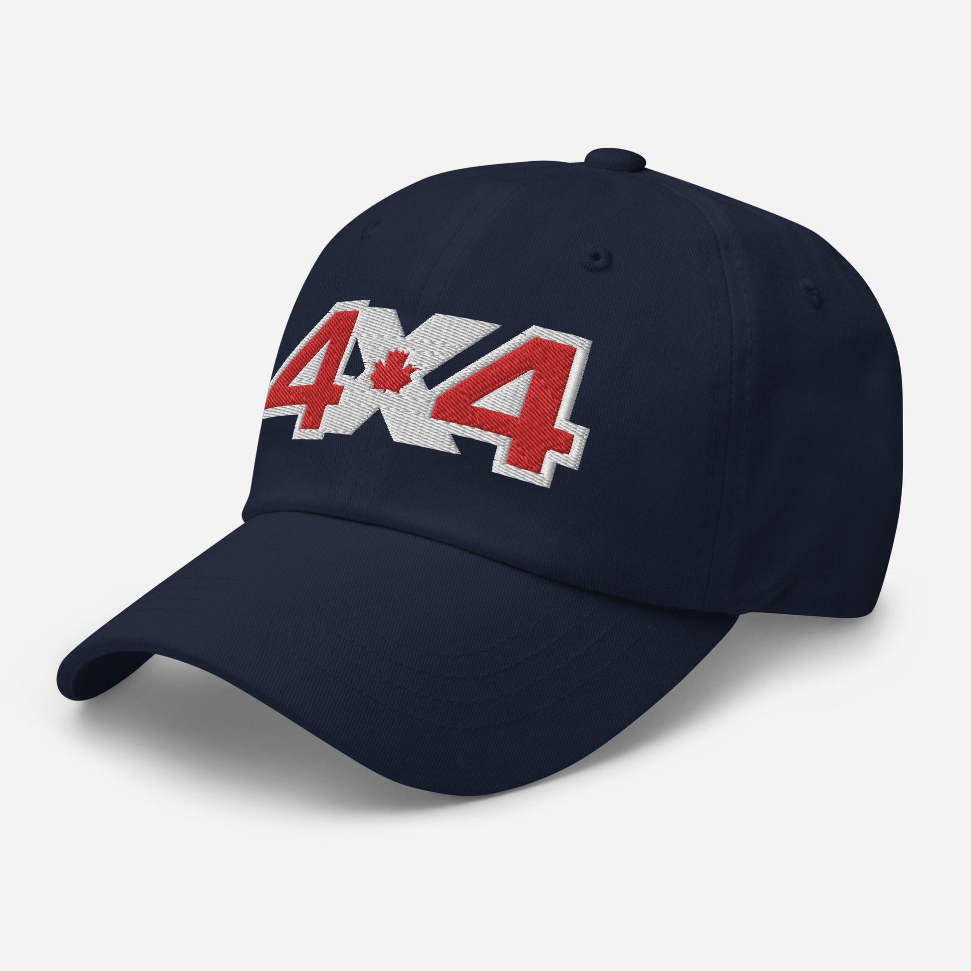 Navy blue 4x4 trail cap/hat side view