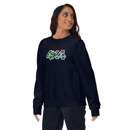 Woman wearing the eco pullover