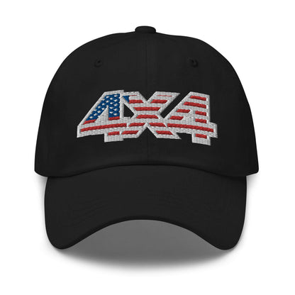 4x4 USA Trails: Dad Hat for Offroad Adventure - 4XOD  in  Black  -  4XOD