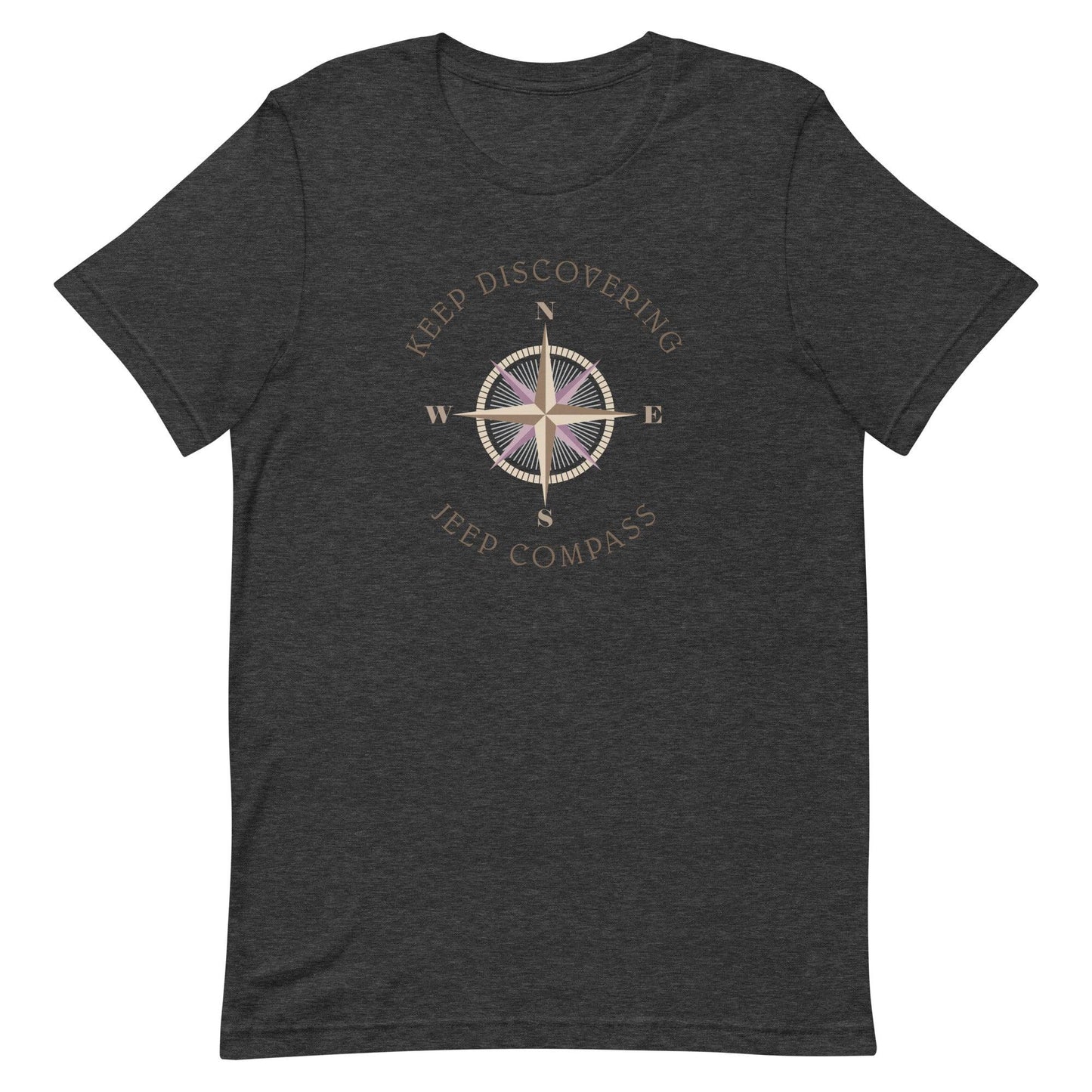 Keep Discovering: Jeep Compass - Unisex t-shirt in dark grey heather