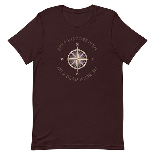 Keep Discovering: Jeep Gladiator SJ1 - Unisex t-shirt in oxblood black