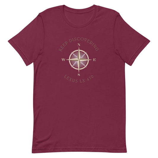 Keep Discovering: Lexus LX 470 - Unisex t-shirt in maroon