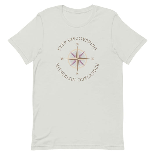 Keep Discovering: Mitsubishi Outlander - Unisex t-shirt in silver