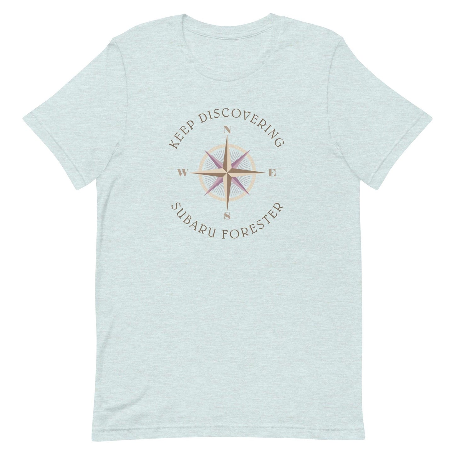 Keep Discovering: Subaru Forester - Unisex t-shirt in heather prism ice blue