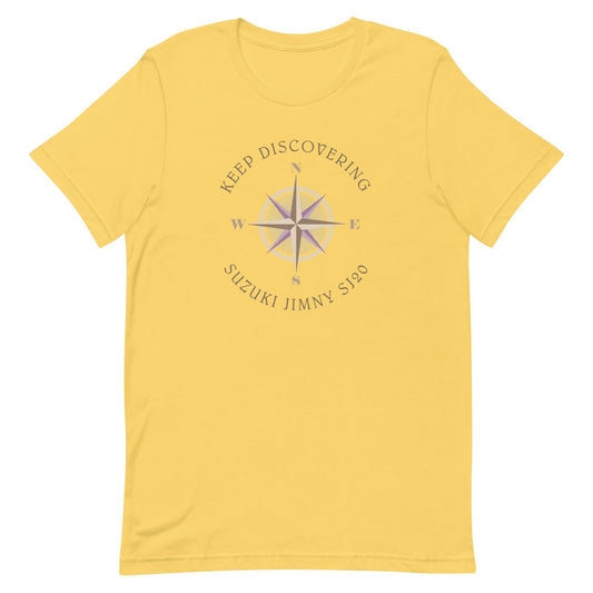 Keep Discovering: Suzuki Jimny SJ20 - Unisex t-shirt in yellow