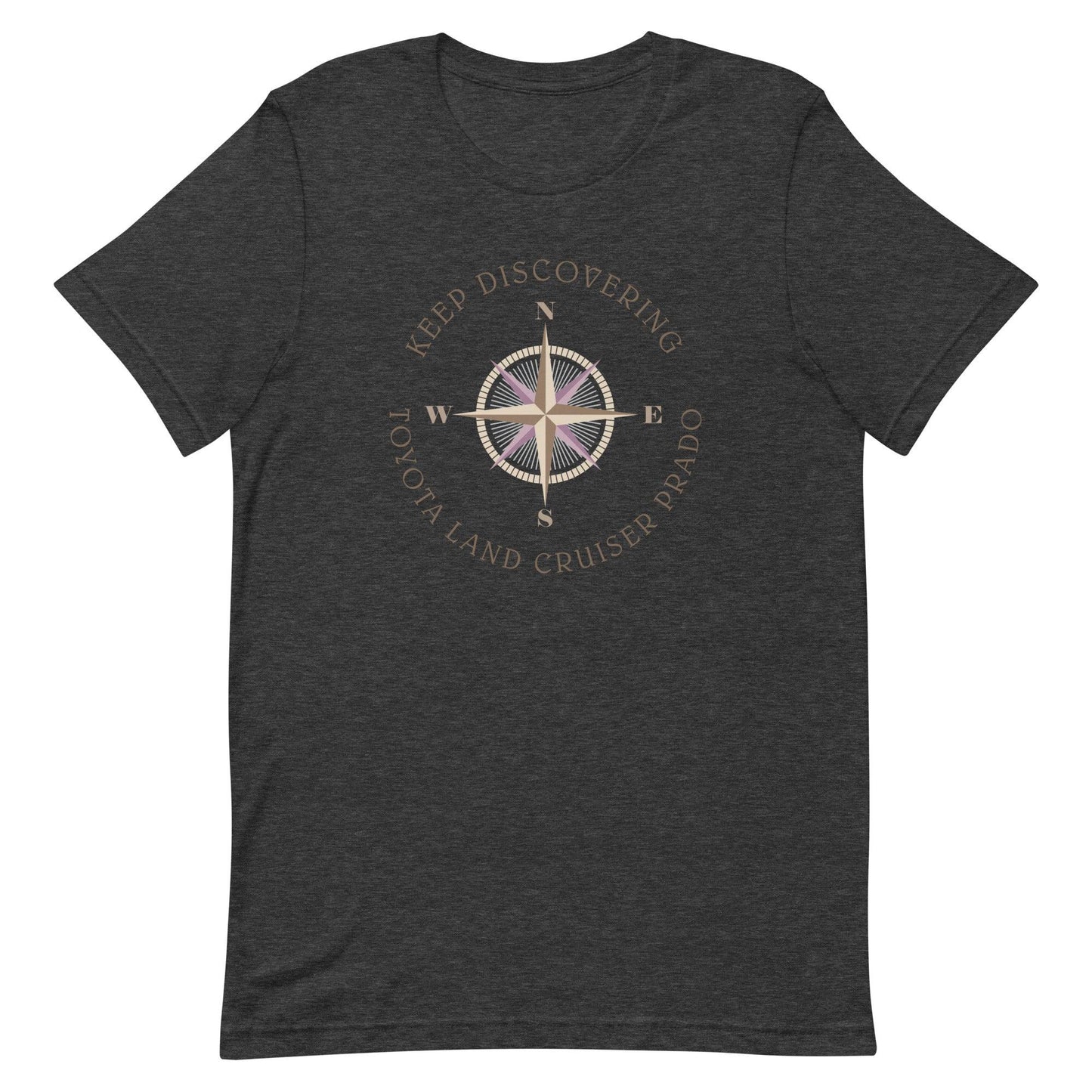 Keep Discovering: Toyota Land Cruiser Prado - Unisex t-shirt in dark grey heather