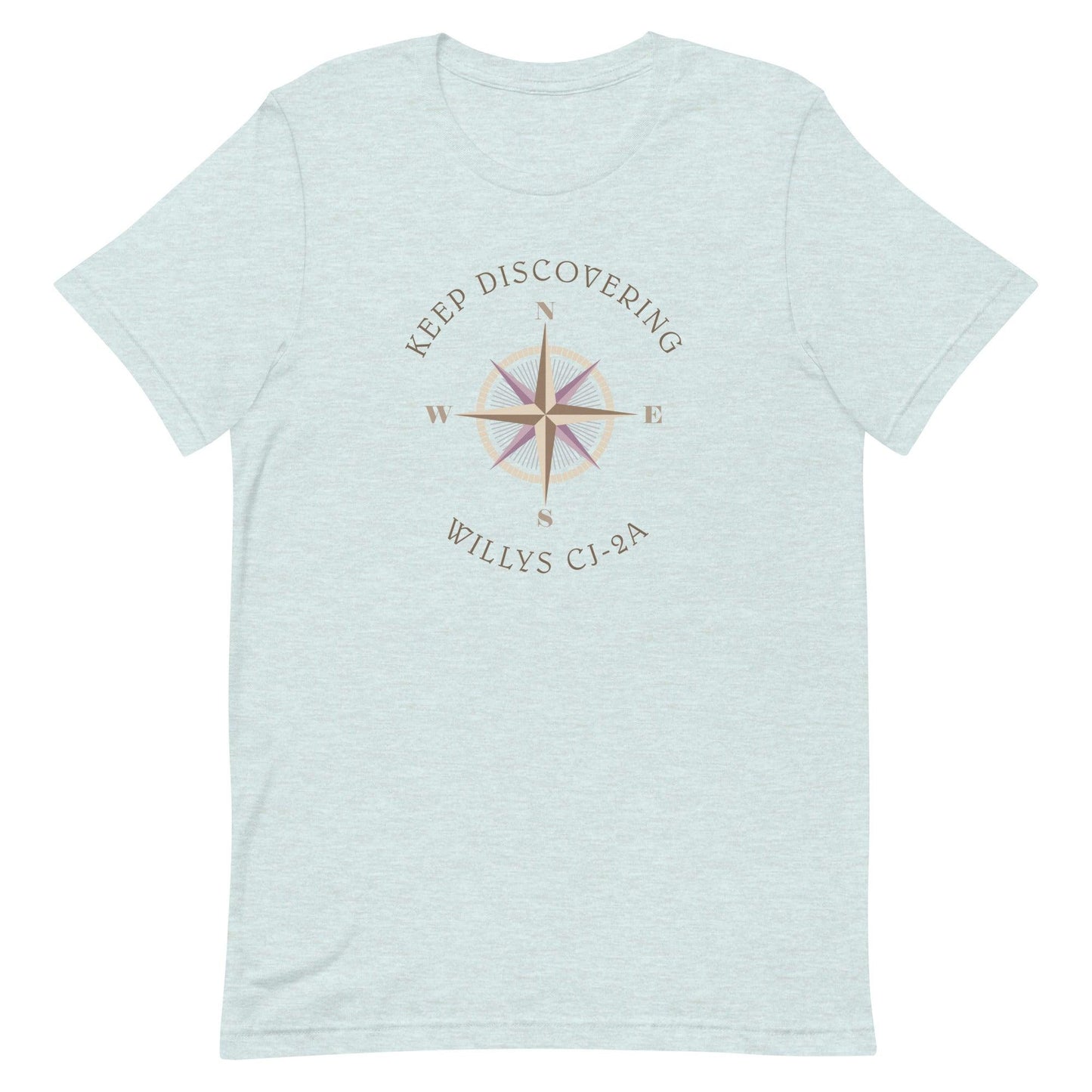 Keep Discovering: Willys CJ-2A - Unisex t-shirt in heather prism ice blue