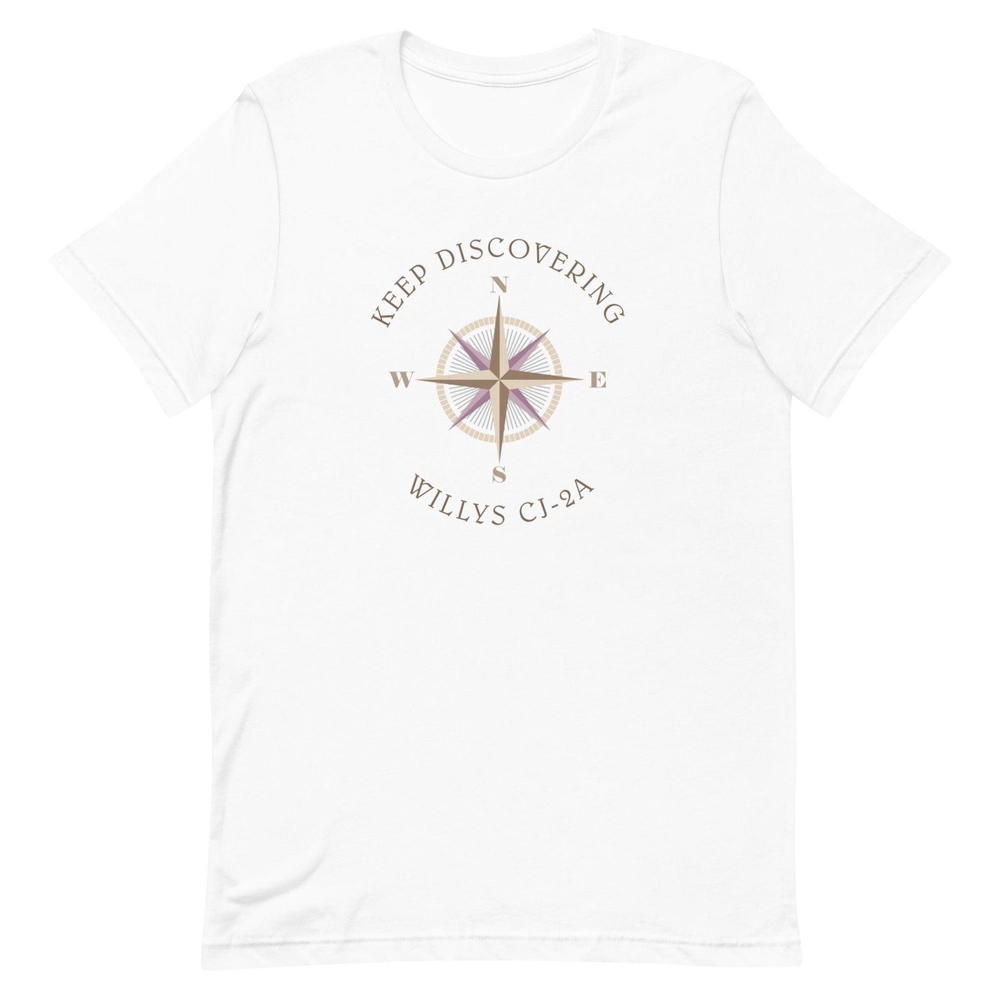 Keep Discovering: Willys CJ-2A - Unisex t-shirt in white