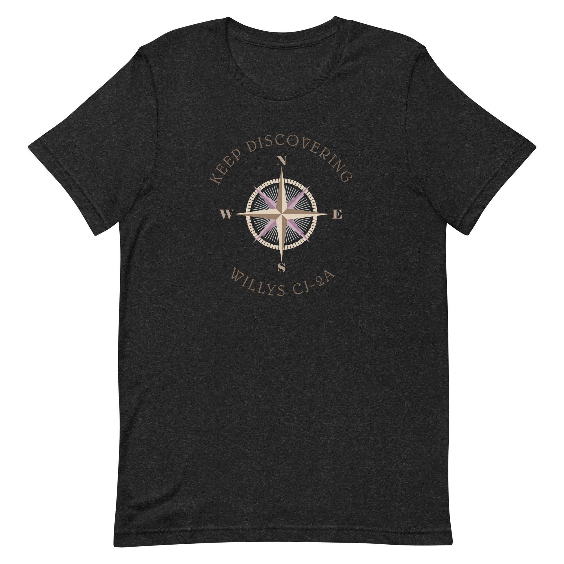 Keep Discovering: Willys CJ-2A - Unisex t-shirt in black heather