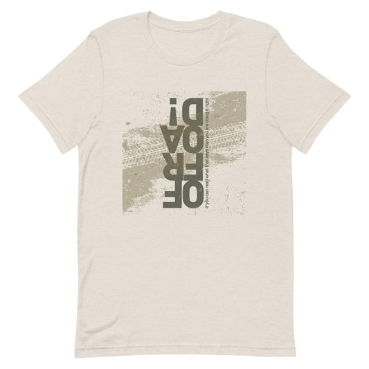 Offroad, if you can read what that ... (green) - Unisex t-shirt in heather dust