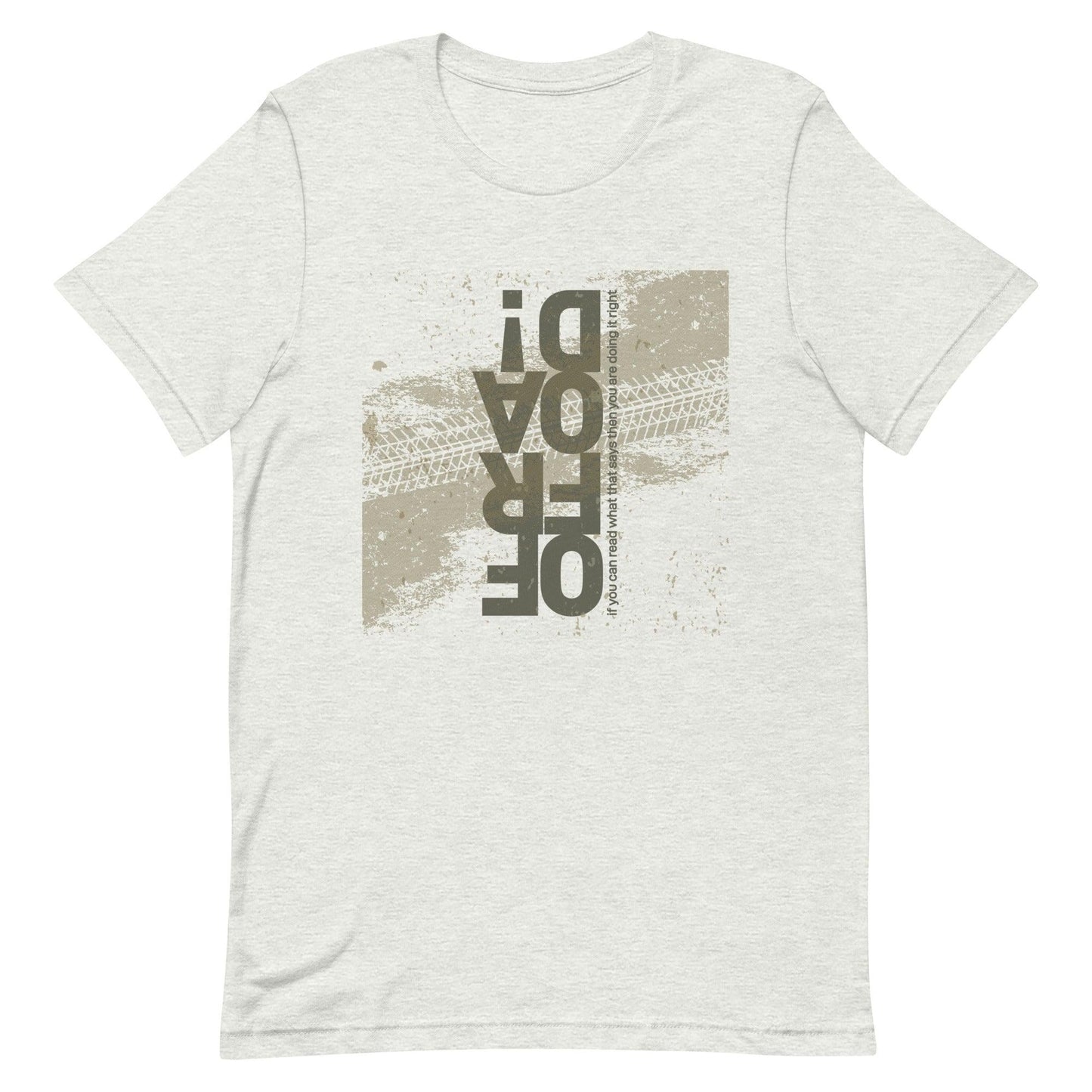 Offroad, if you can read what that ... (green) - Unisex t-shirt in ash