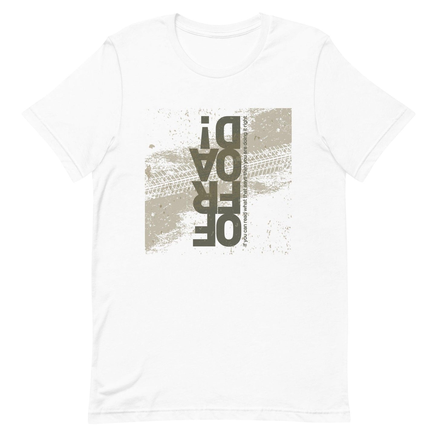 Offroad, if you can read what that ... (green) - Unisex t-shirt in white