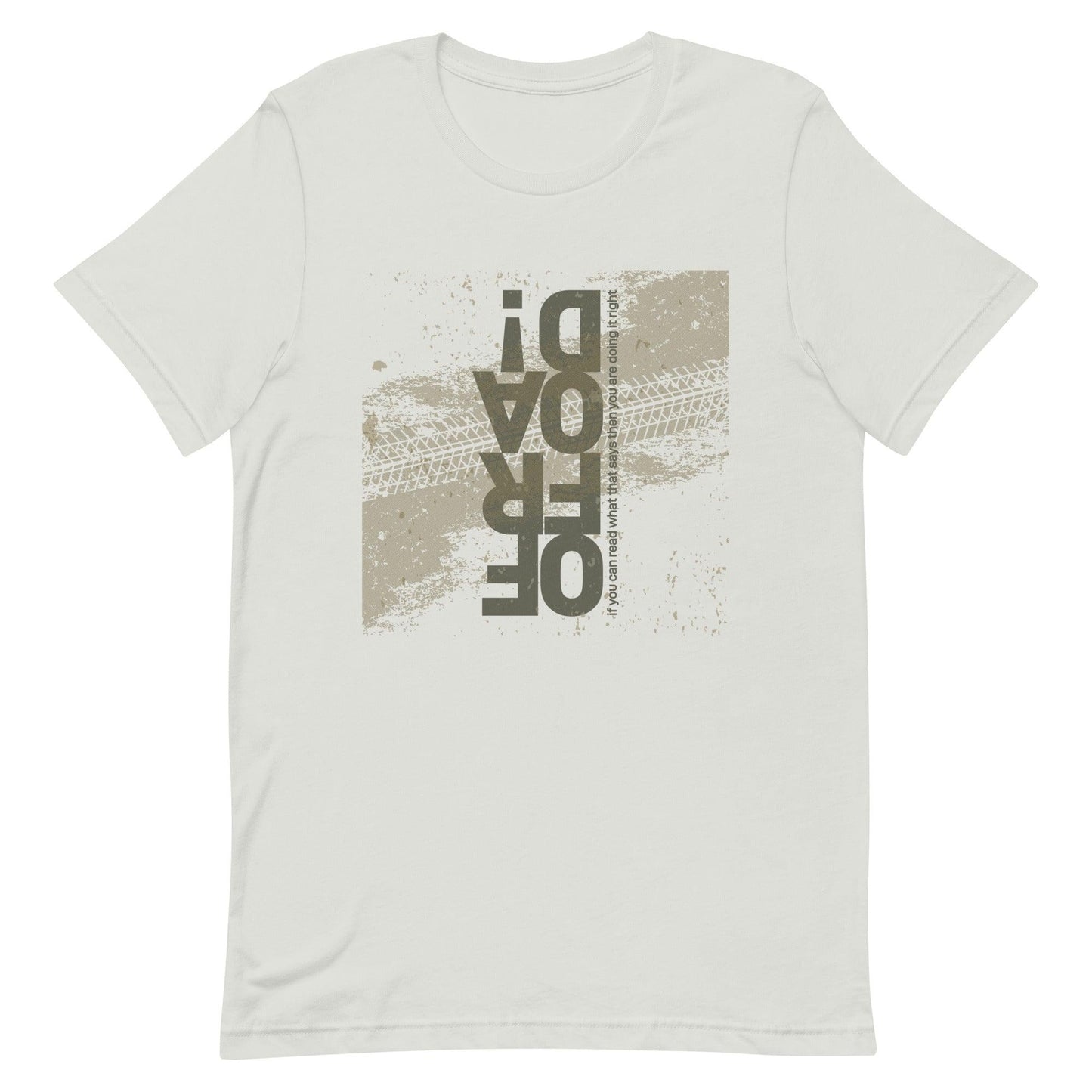 Offroad, if you can read what that ... (green) - Unisex t-shirt in silver