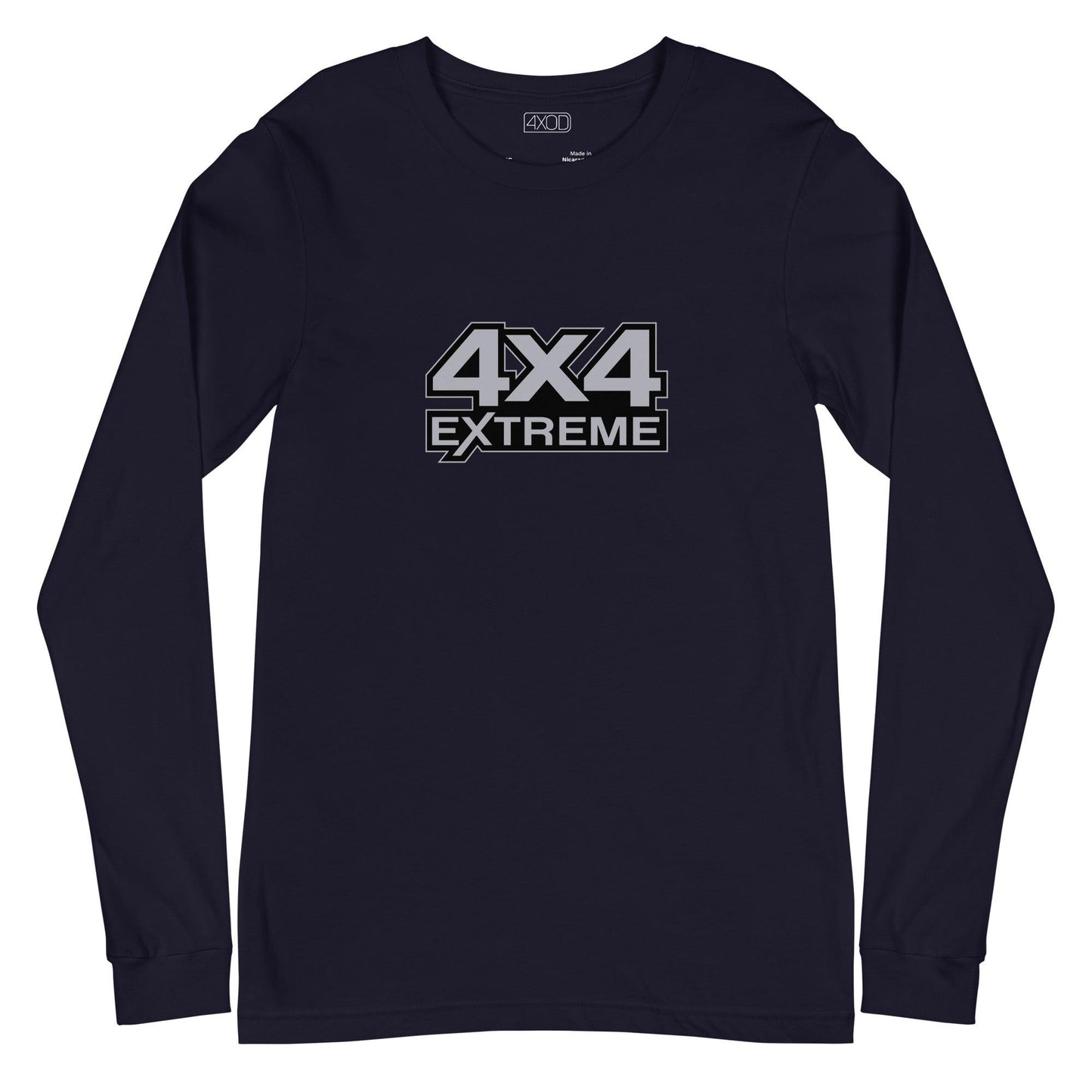 Navy long sleeve t-shirt with a silver 4x4 Extreme print on the front