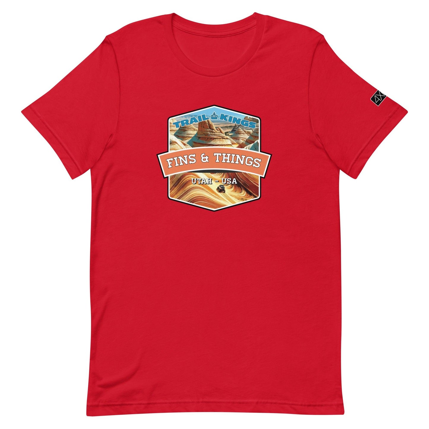 Trail Kings: Fins & Things - Unisex t-shirt in red