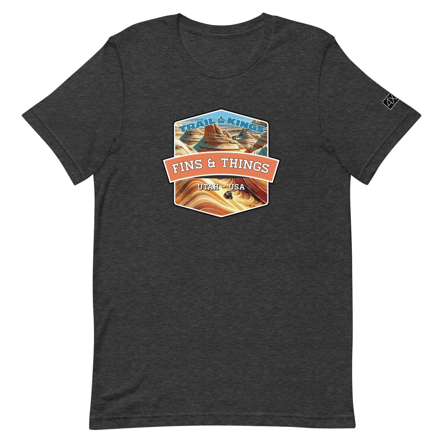 Trail Kings: Fins & Things - Unisex t-shirt in dark grey heather