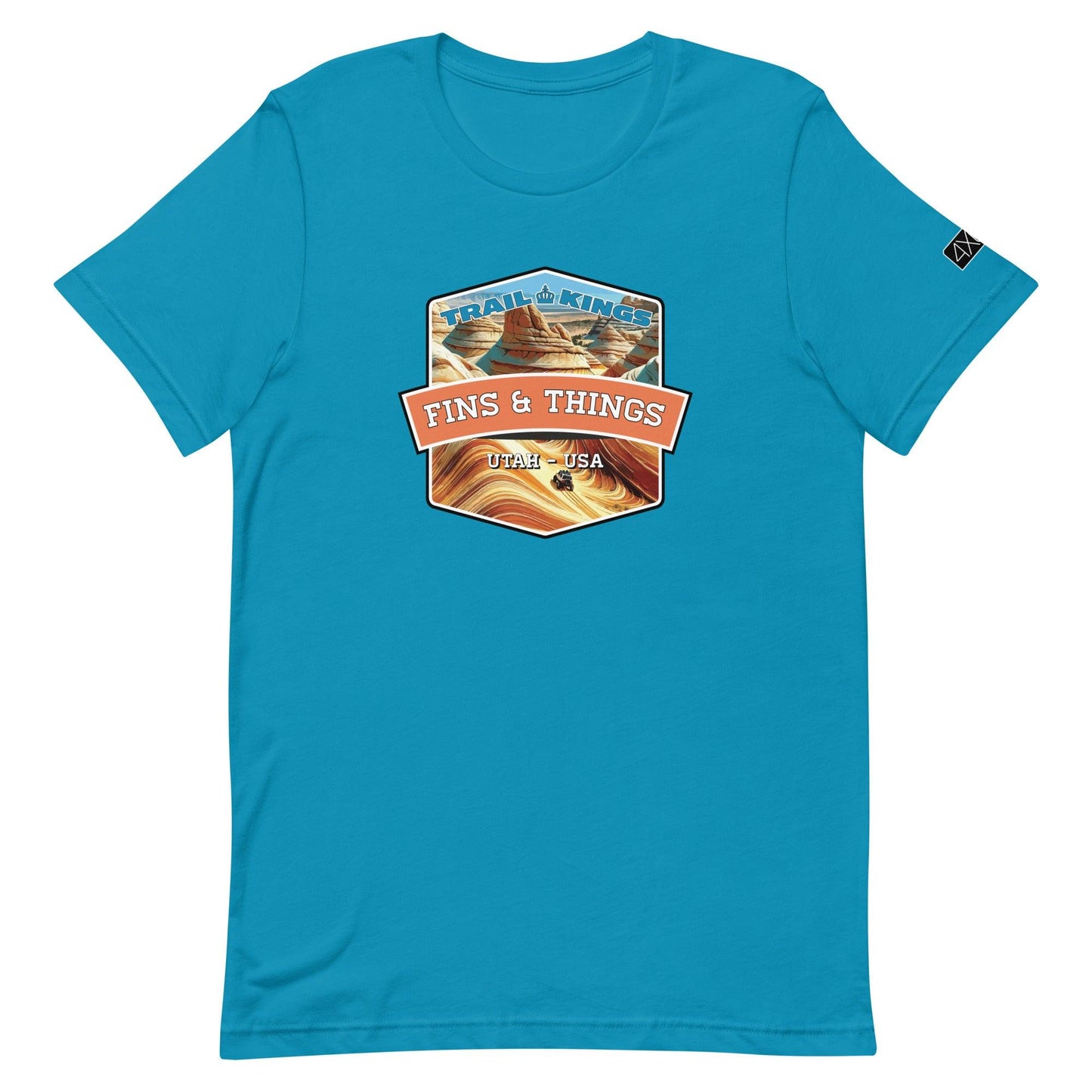 Trail Kings: Fins & Things - Unisex t-shirt in aqua