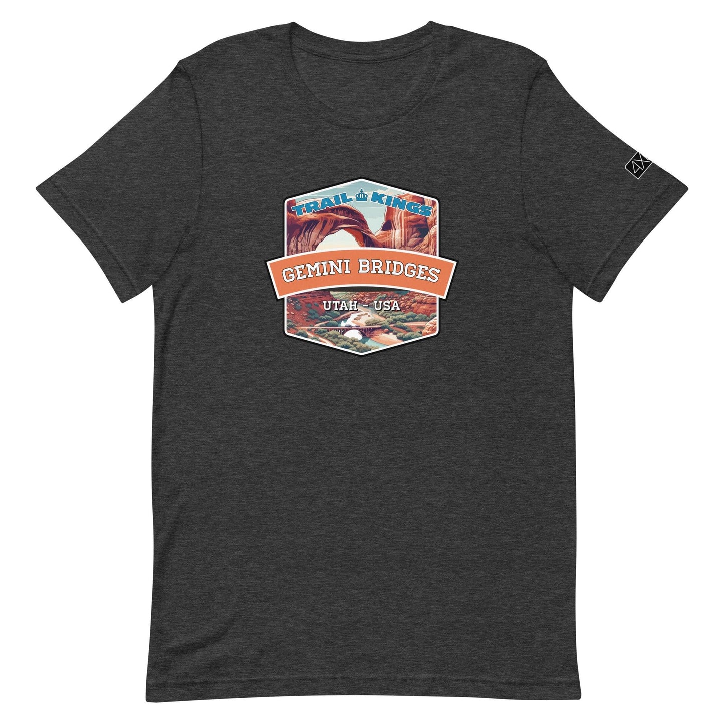 Trail Kings: Gemini Bridges - Unisex t-shirt in dark grey heather