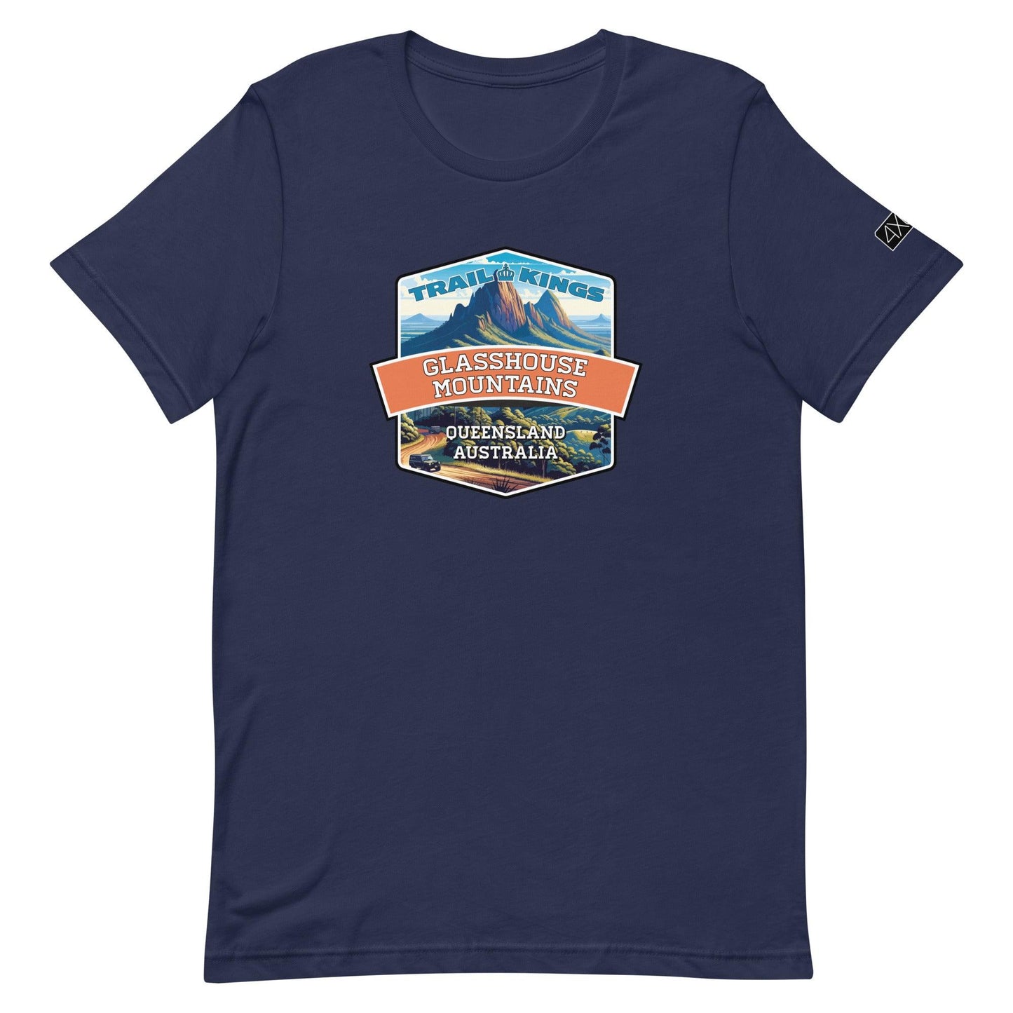 Trail Kings: Glasshouse Mountains - Unisex t-shirt in navy