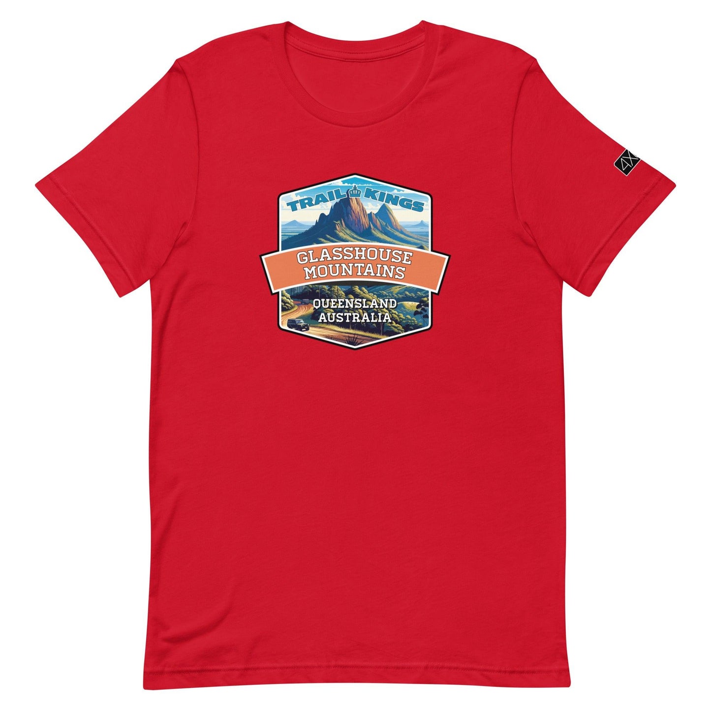 Trail Kings: Glasshouse Mountains - Unisex t-shirt in red