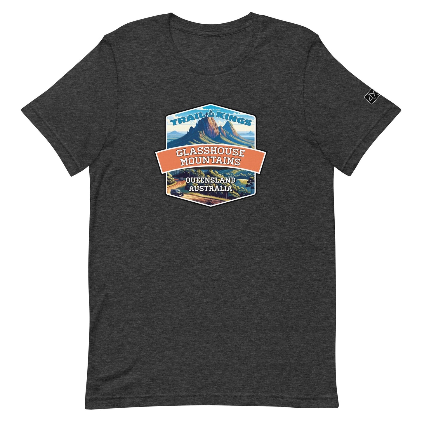 Trail Kings: Glasshouse Mountains - Unisex t-shirt in dark grey heather