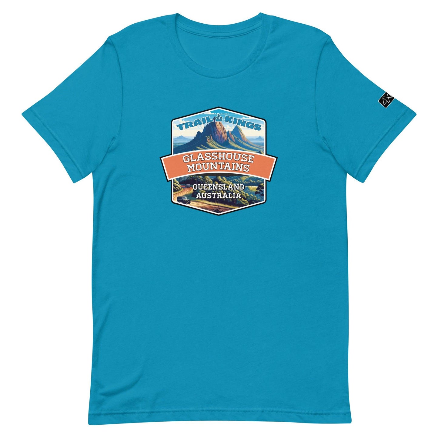 Trail Kings: Glasshouse Mountains - Unisex t-shirt in aqua