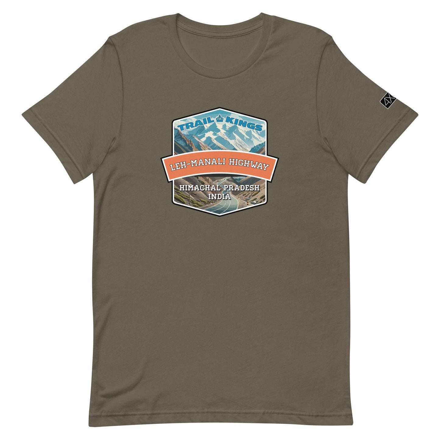 Trail Kings: Leh-Manali Highway - Unisex t-shirt in army