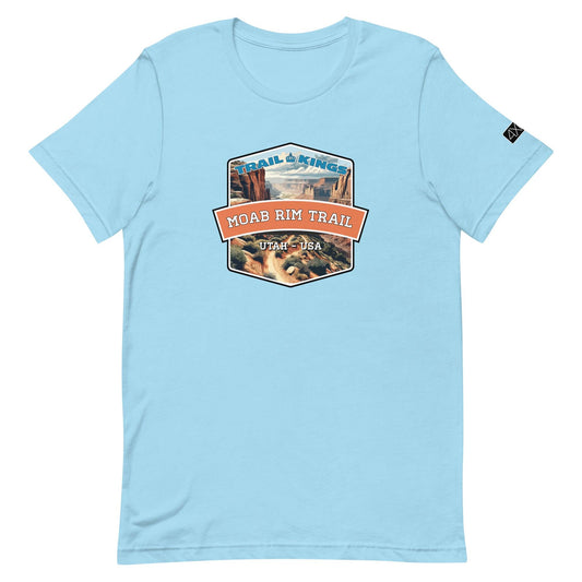 Trail Kings: Moab Rim Trail - Unisex t-shirt in ocean blue