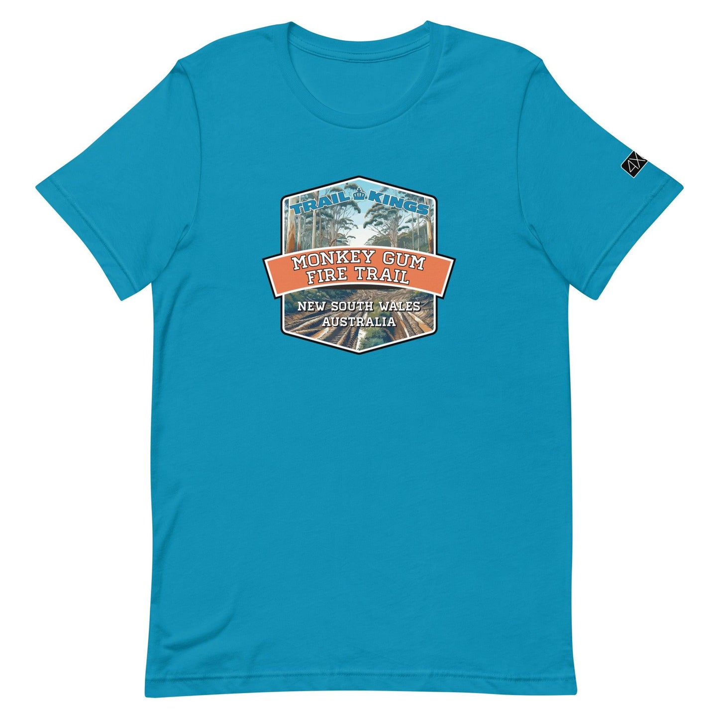 Trail Kings: Monkey Gum Fire Trail - Unisex t-shirt in aqua