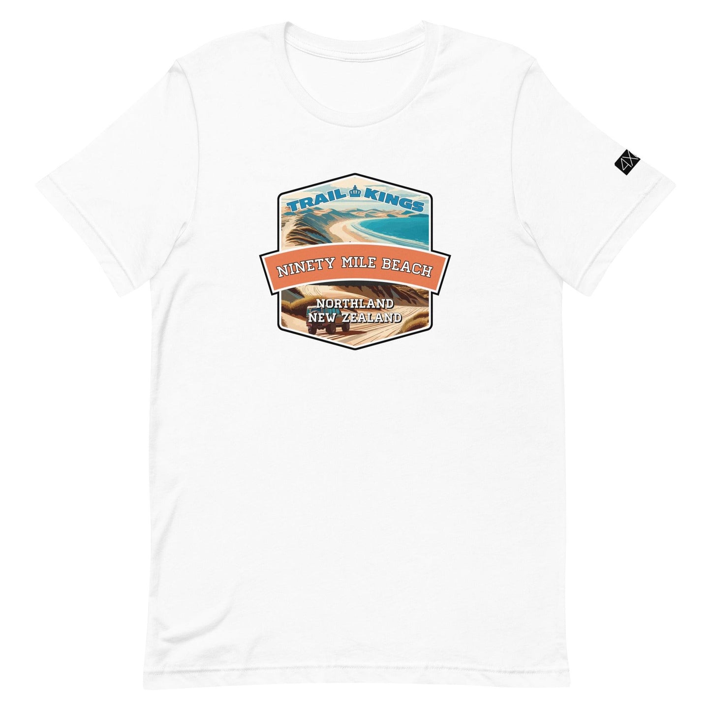 Trail Kings: Ninety Mile Beach - Unisex t-shirt in white