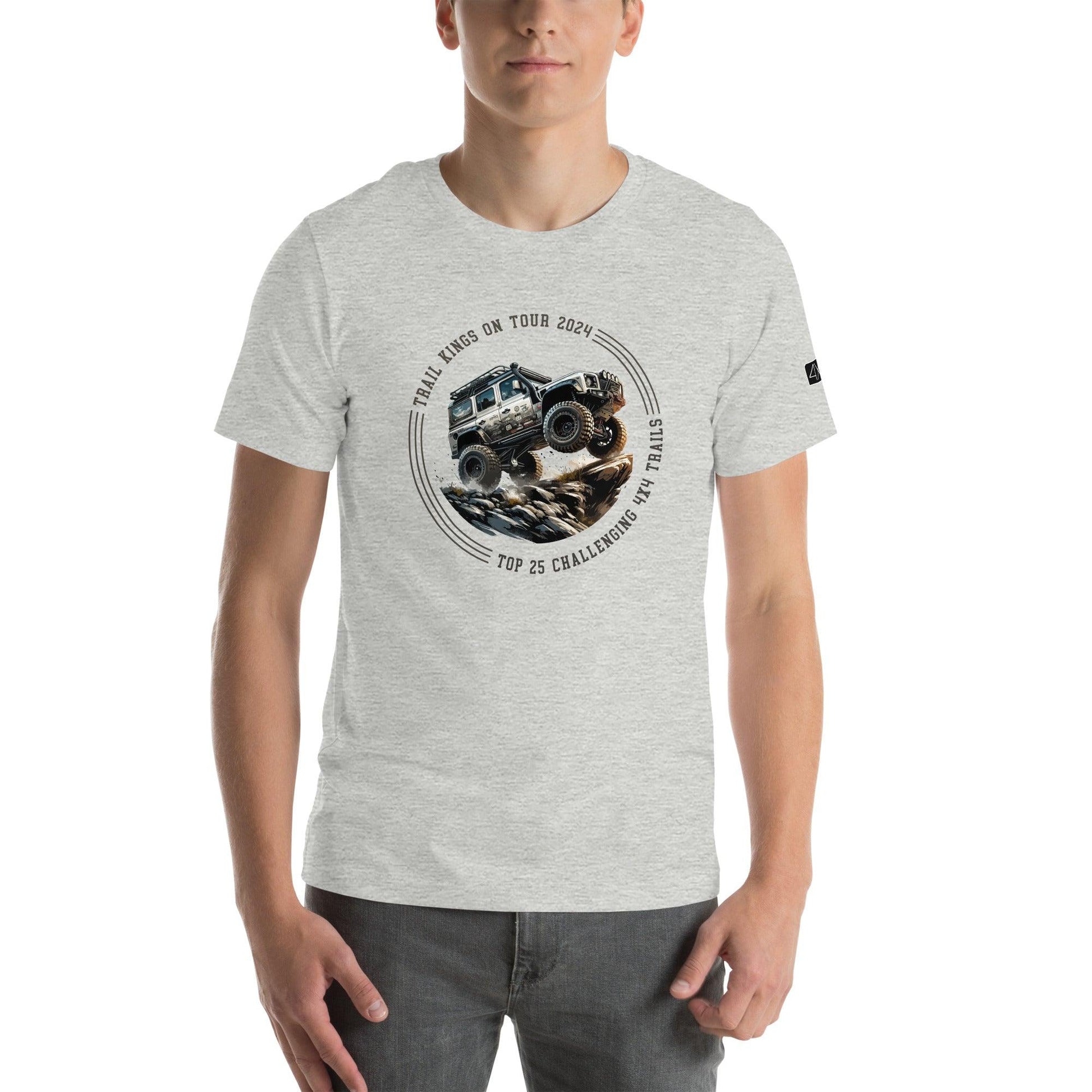 Trail Kings: On Tour 2024 - Unisex t-shirt in athletic heather, front view man