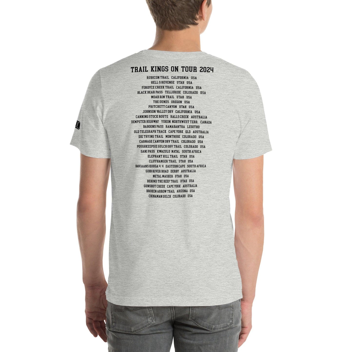 Trail Kings: On Tour 2024 - Unisex t-shirt in athletic heather, rear view man