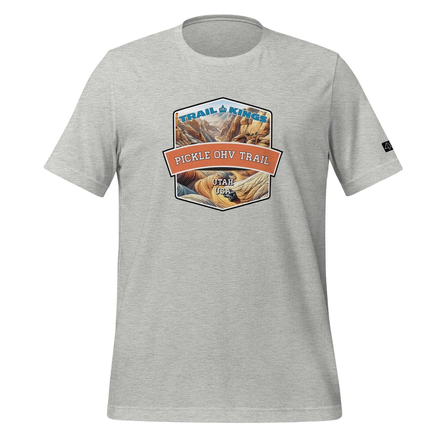 Front view of the Pickle OHV Trail Unisex t-shirt in athletic heather