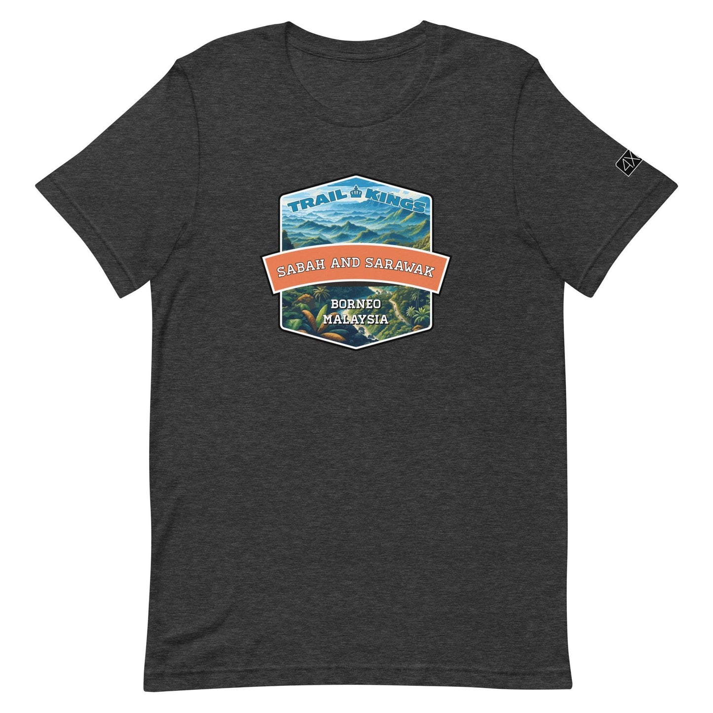 Trail Kings: Sabah and Sarawak - Unisex t-shirt in dark grey heather